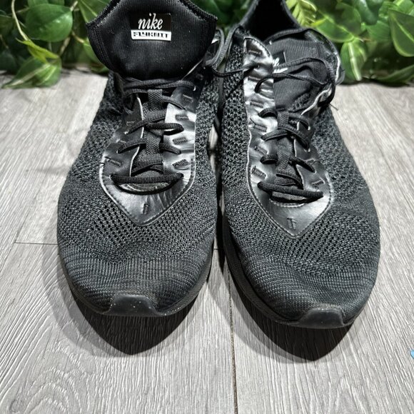 Nike Air Max Flyknit Racer TRIPLE BLACK ANTHRACITE Sneakers Men’s size 10.5 - Picture 3 of 11